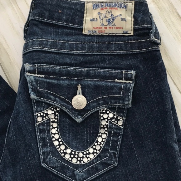 True Religion Brand New Julie Skinny Dark Jean - Picture 2 of 6